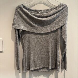 Red Haute -Gray Off-Shoulder Sweater Size XS